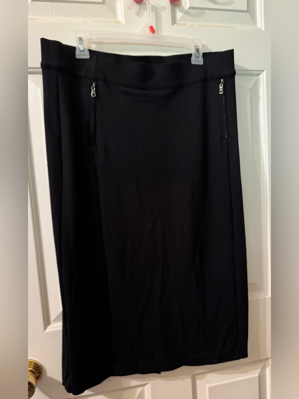 bobeau Black Midi Skirt with back slit